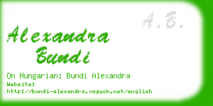 alexandra bundi business card